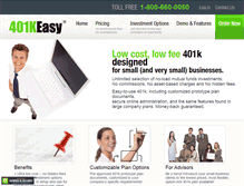 Tablet Screenshot of 401keasy.com